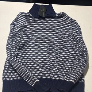 Ted Baker Blue and White Knit Sweater